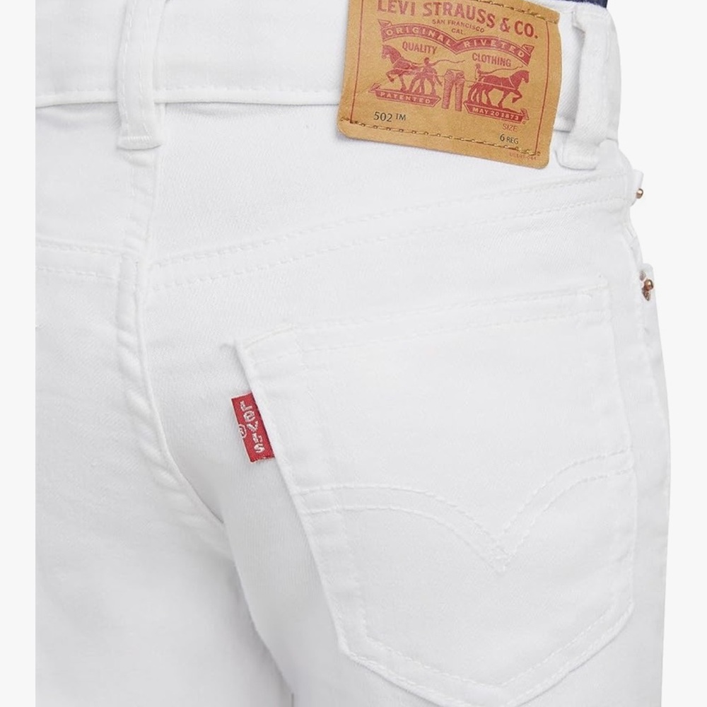 NWT Levi's Kid’s 502 sz 14 White 27X29